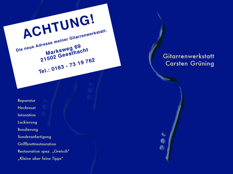 Gitarrenwerkstatt Carsten Grüning - Mottenburger Twiete 12 - 22765 Hamburg